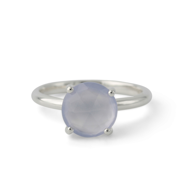 Silberring mit 9mm Chalcedon