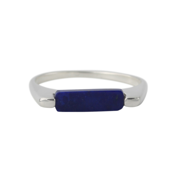 Silberring mit 3,5x12mm Lapis